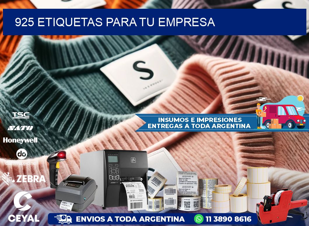 925 etiquetas para tu empresa