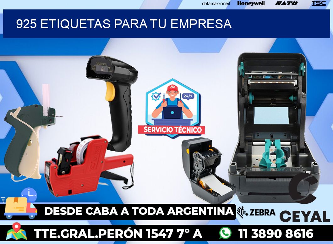925 etiquetas para tu empresa