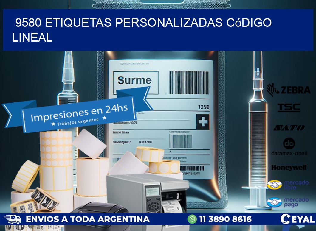 9580 Etiquetas personalizadas código lineal