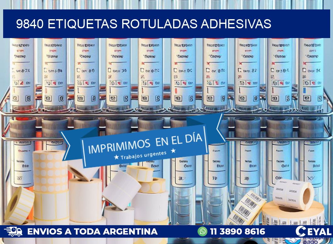 9840 etiquetas rotuladas adhesivas