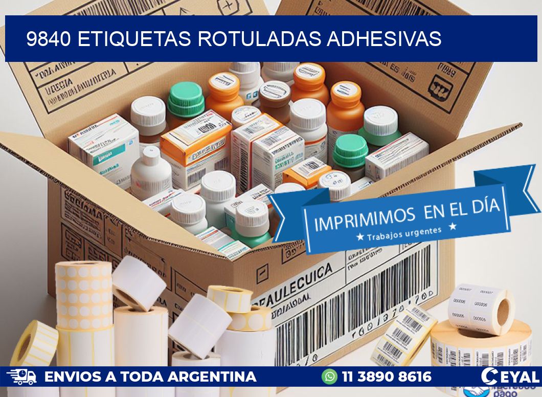 9840 etiquetas rotuladas adhesivas