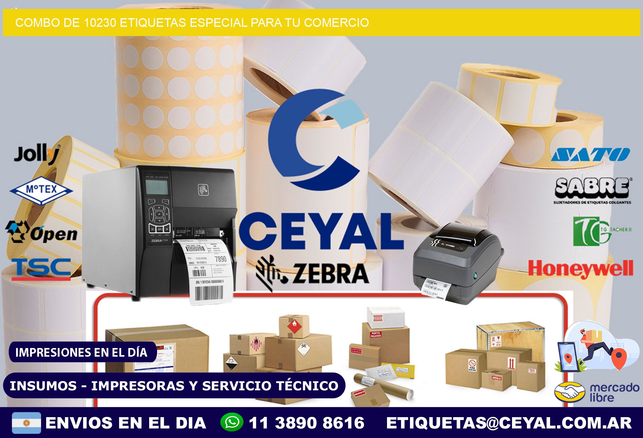 Combo de 10230 etiquetas especial para tu comercio