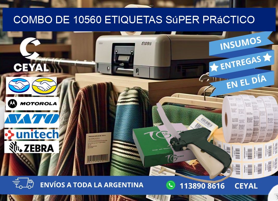Combo de 10560 etiquetas súper práctico