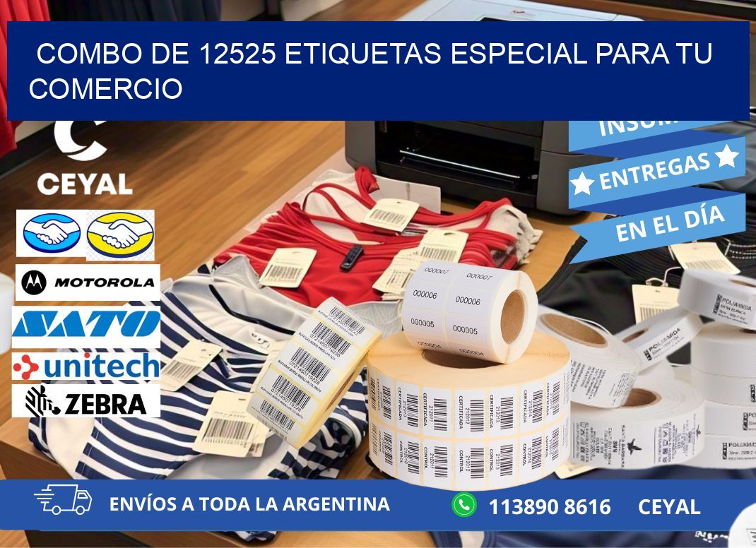 Combo de 12525 etiquetas especial para tu comercio