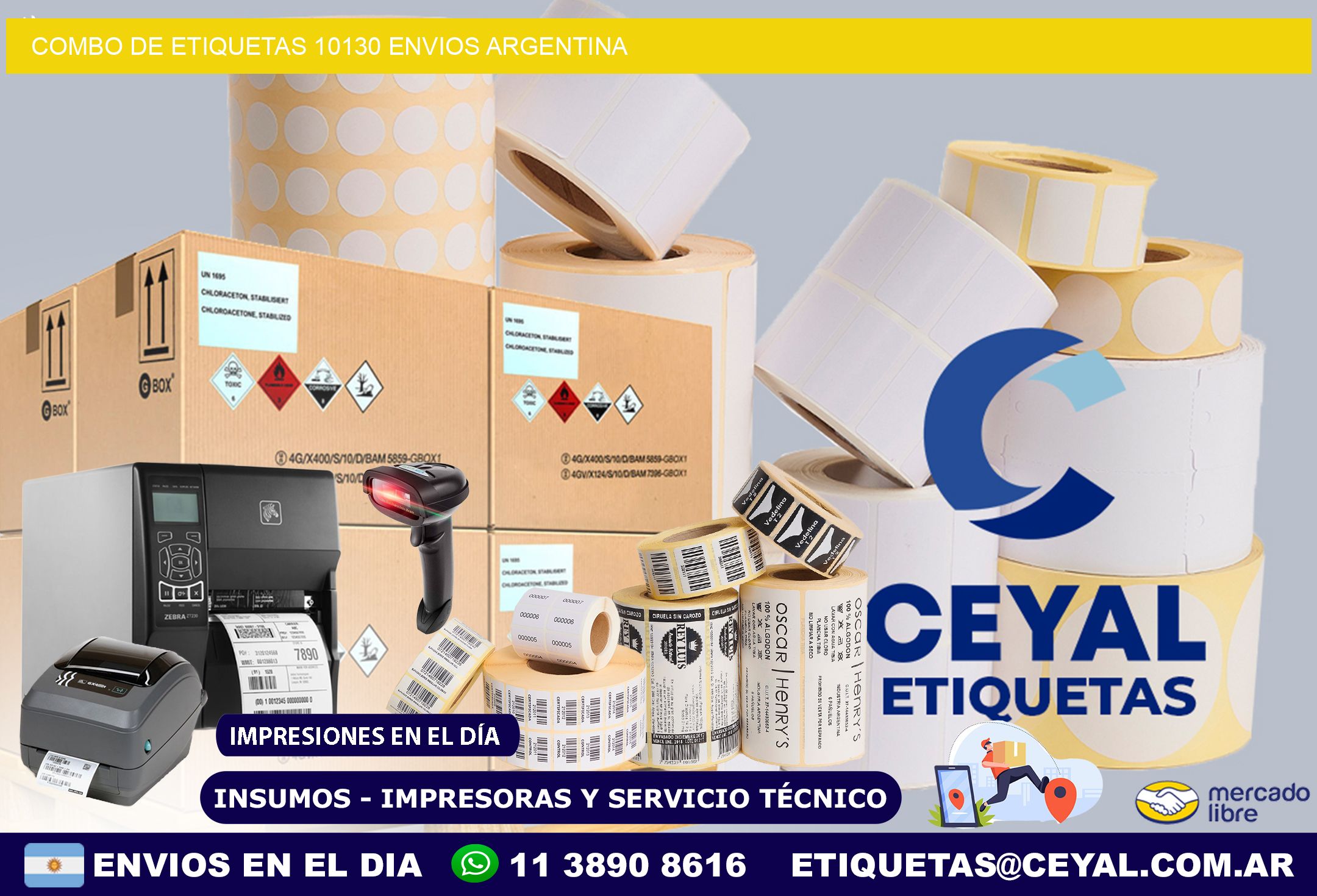 Combo de etiquetas 10130 ENVIOS ARGENTINA