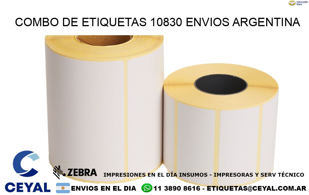 Combo de etiquetas 10830 ENVIOS ARGENTINA