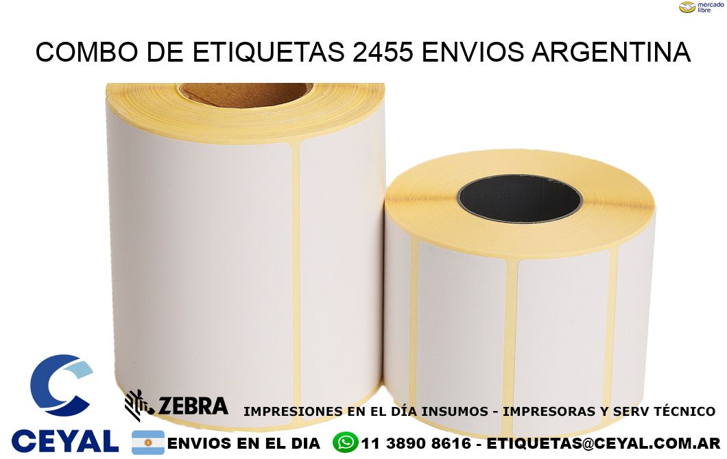 Combo de etiquetas 2455 ENVIOS ARGENTINA