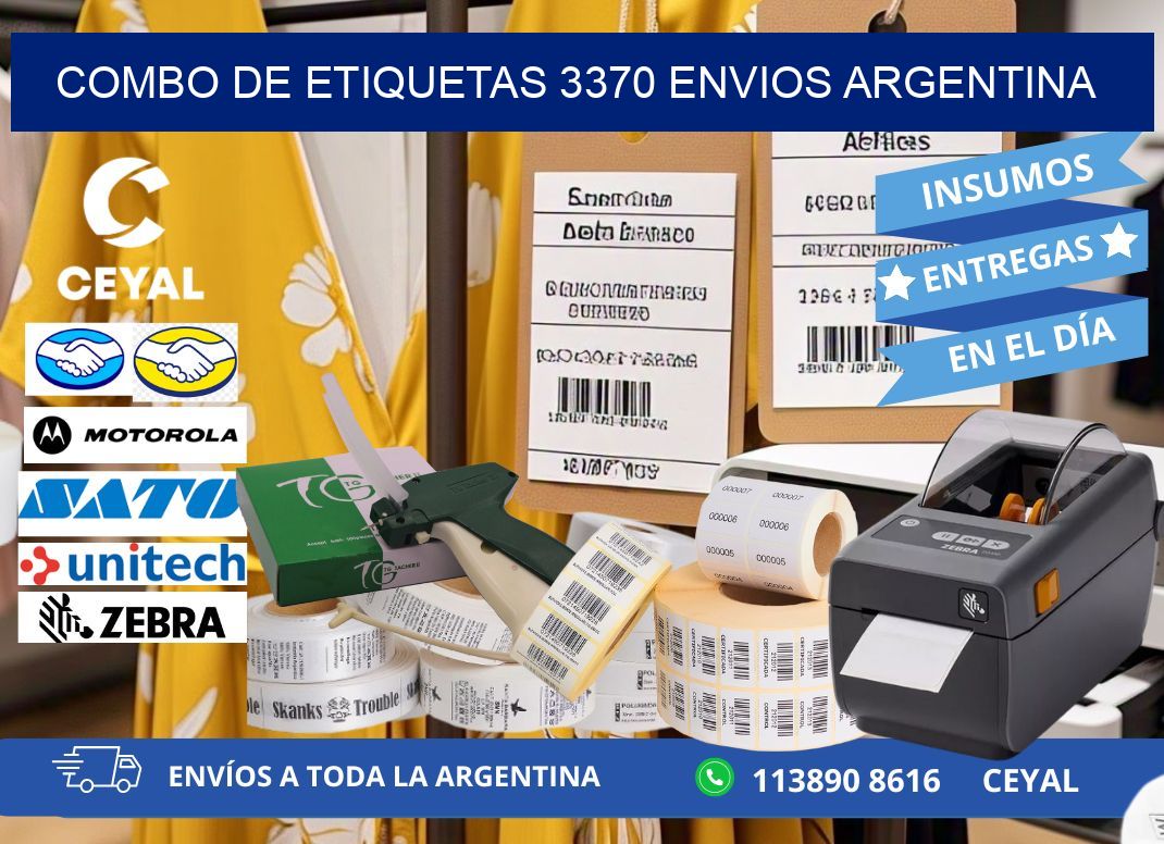 Combo de etiquetas 3370 ENVIOS ARGENTINA
