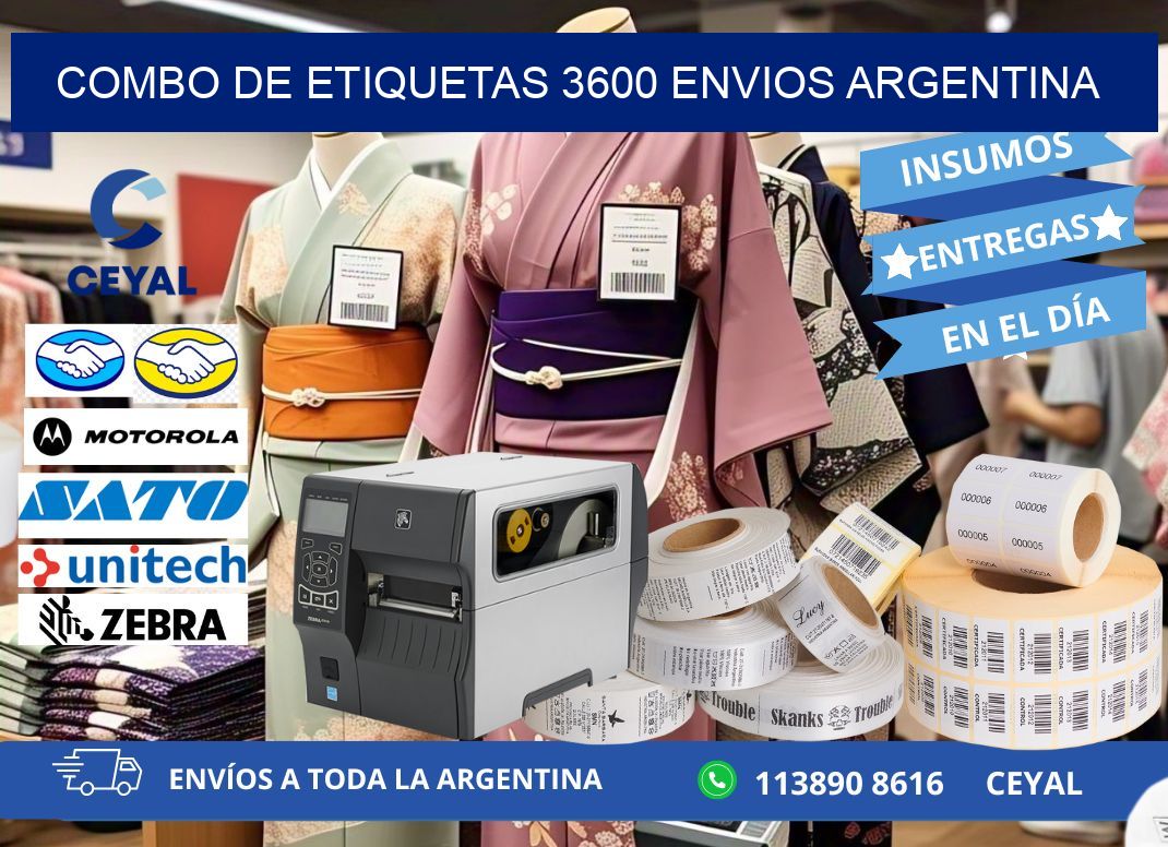 Combo de etiquetas 3600 ENVIOS ARGENTINA