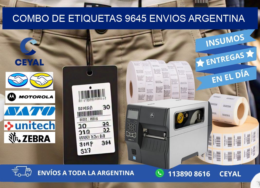 Combo de etiquetas 9645 ENVIOS ARGENTINA