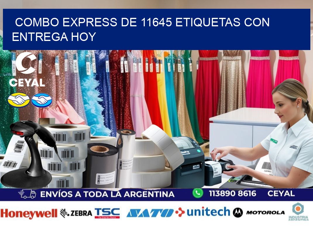 Combo express de 11645 etiquetas con entrega hoy