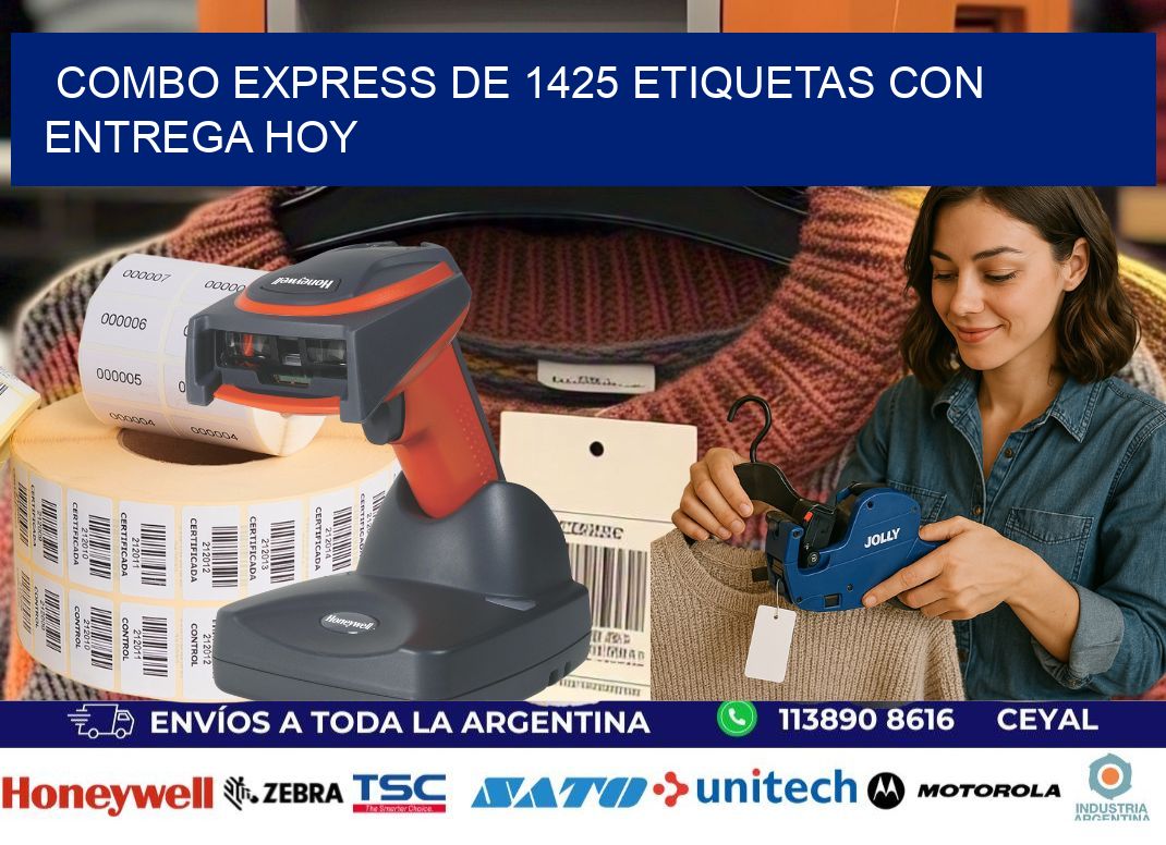 Combo express de 1425 etiquetas con entrega hoy