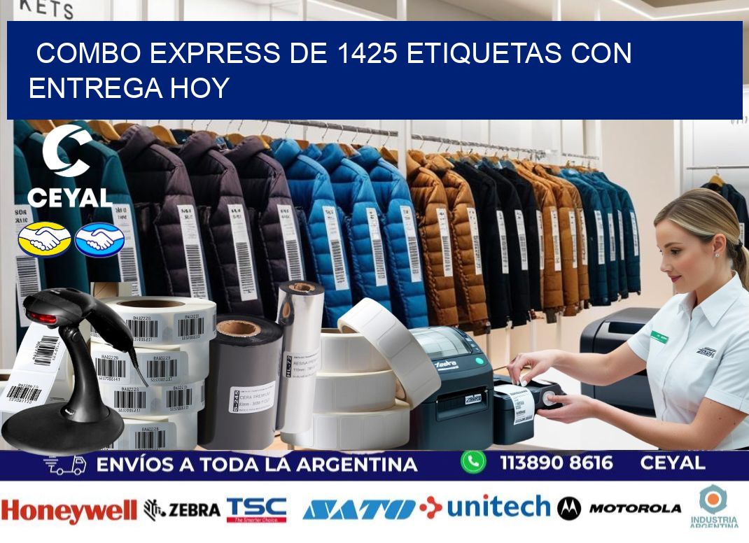 Combo express de 1425 etiquetas con entrega hoy
