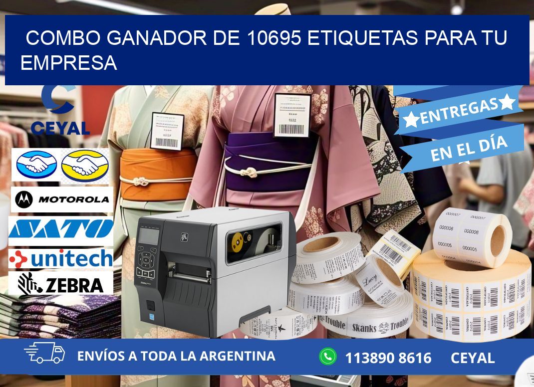 Combo ganador de 10695 etiquetas para tu empresa