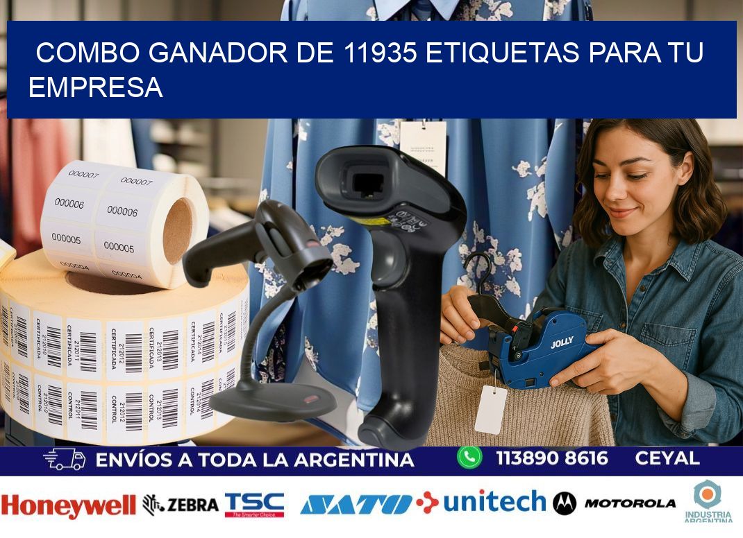 Combo ganador de 11935 etiquetas para tu empresa