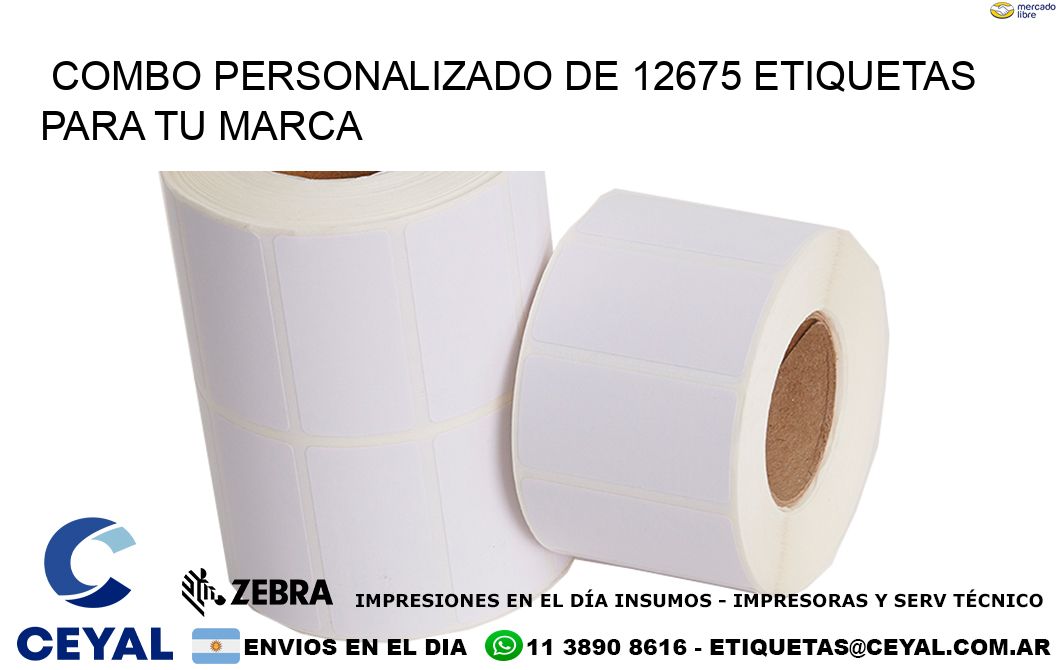 Combo personalizado de 12675 etiquetas para tu marca
