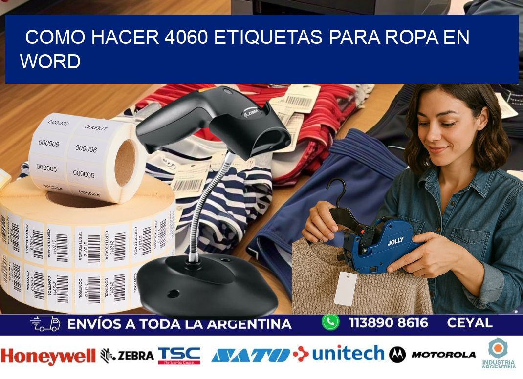 Como hacer 4060 etiquetas para ropa en Word