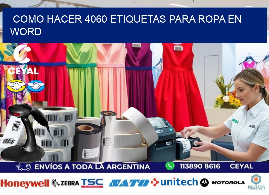 Como hacer 4060 etiquetas para ropa en Word
