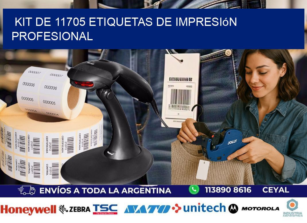 Kit de 11705 etiquetas de impresión profesional