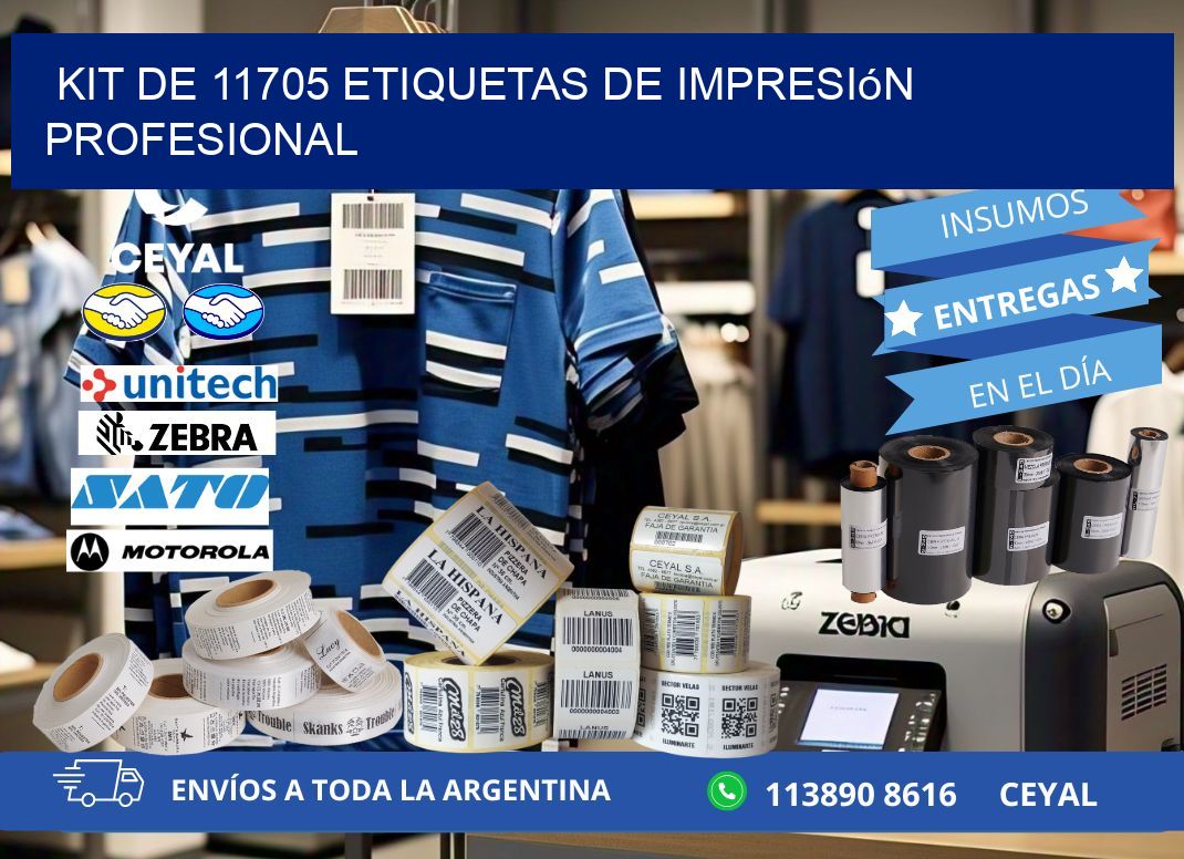 Kit de 11705 etiquetas de impresión profesional