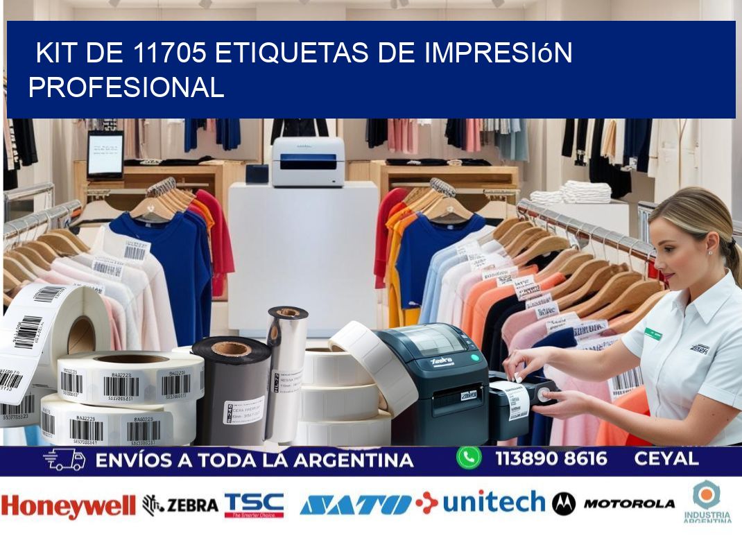 Kit de 11705 etiquetas de impresión profesional