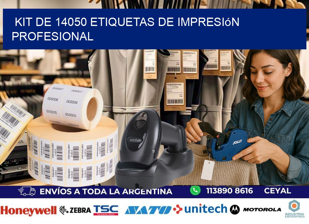 Kit de 14050 etiquetas de impresión profesional