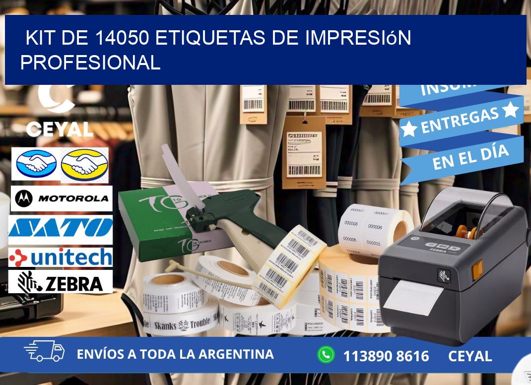 Kit de 14050 etiquetas de impresión profesional