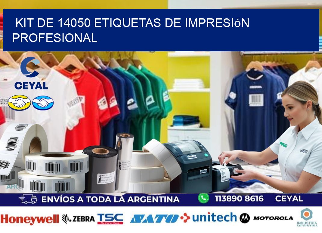 Kit de 14050 etiquetas de impresión profesional