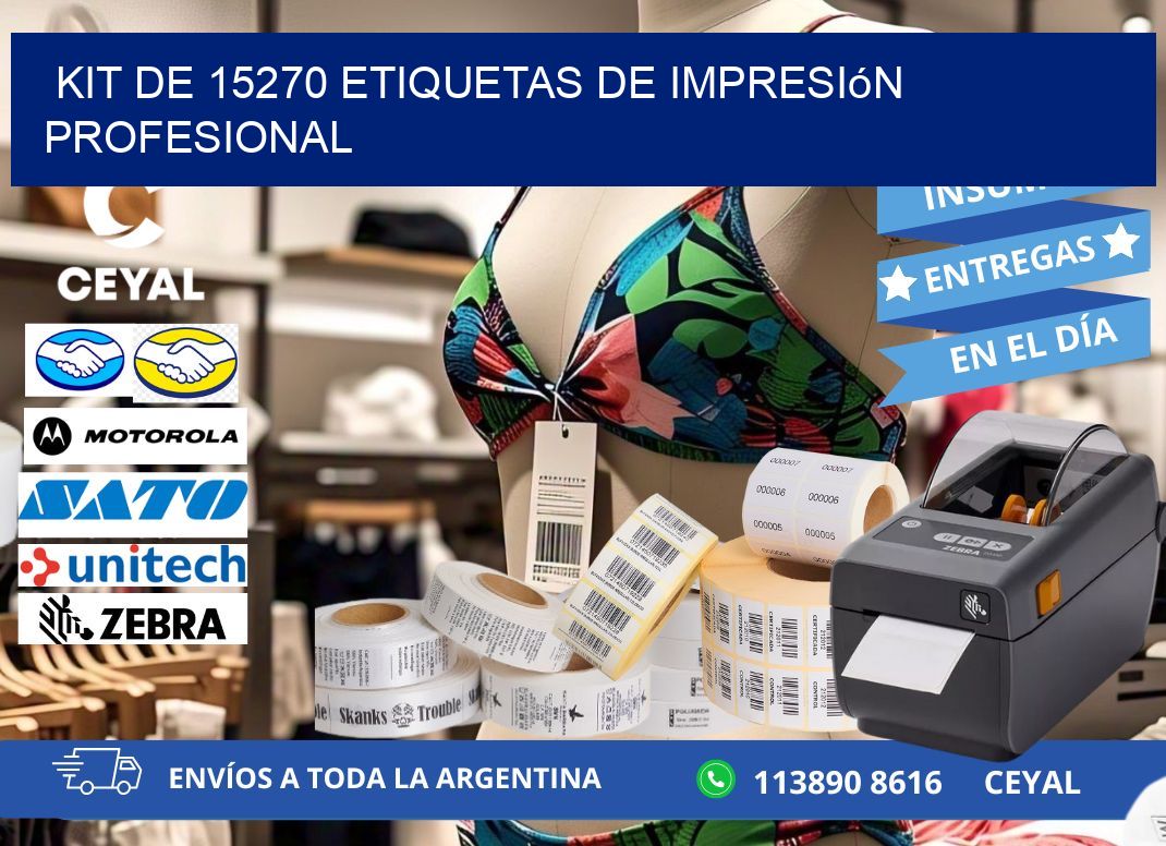 Kit de 15270 etiquetas de impresión profesional