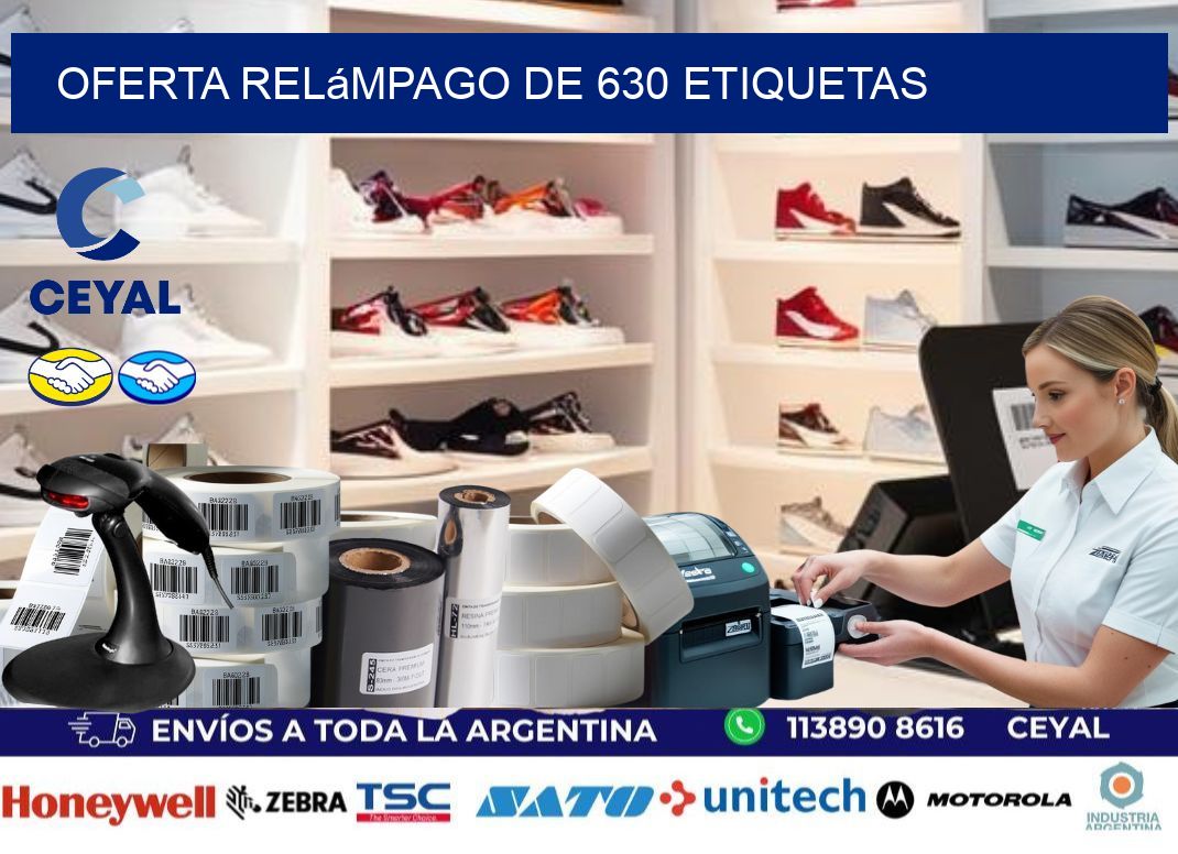Oferta relámpago de 630 etiquetas