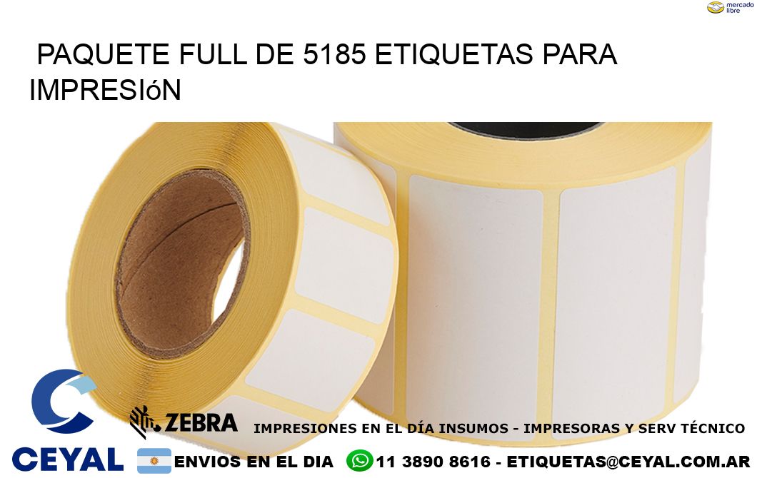 Paquete full de 5185 etiquetas para impresión