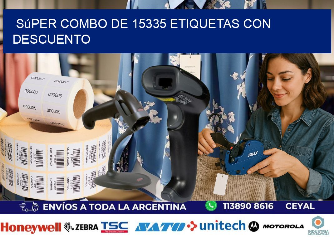 Súper combo de 15335 etiquetas con descuento