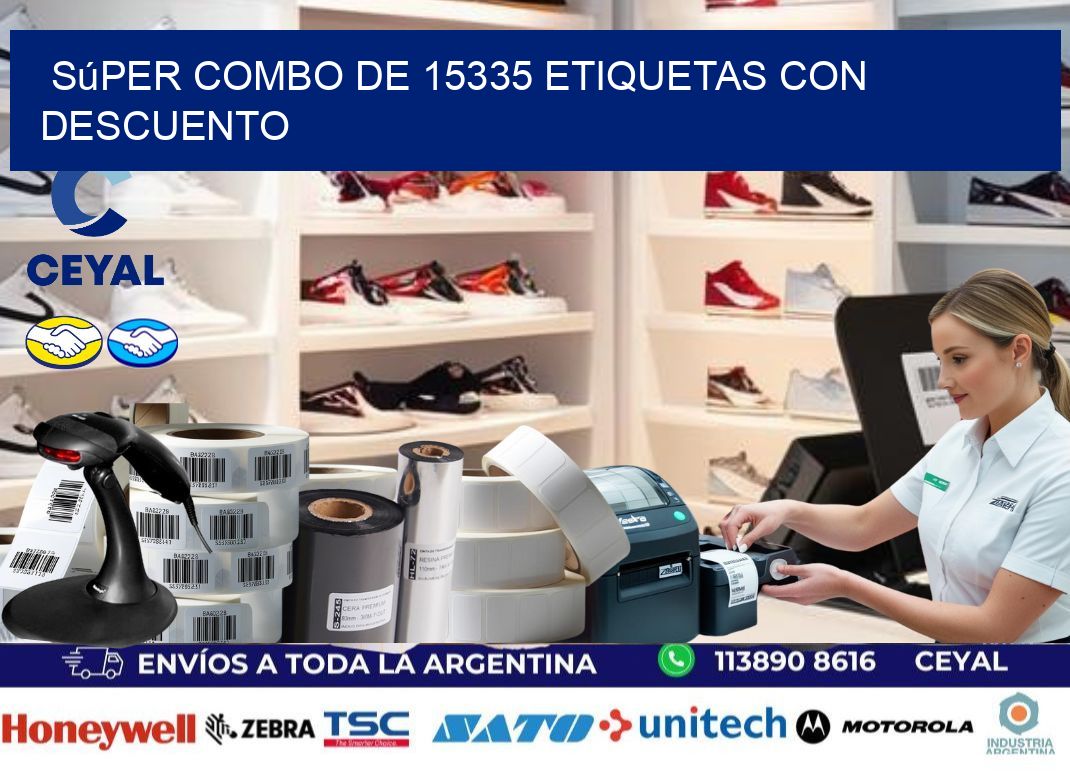 Súper combo de 15335 etiquetas con descuento