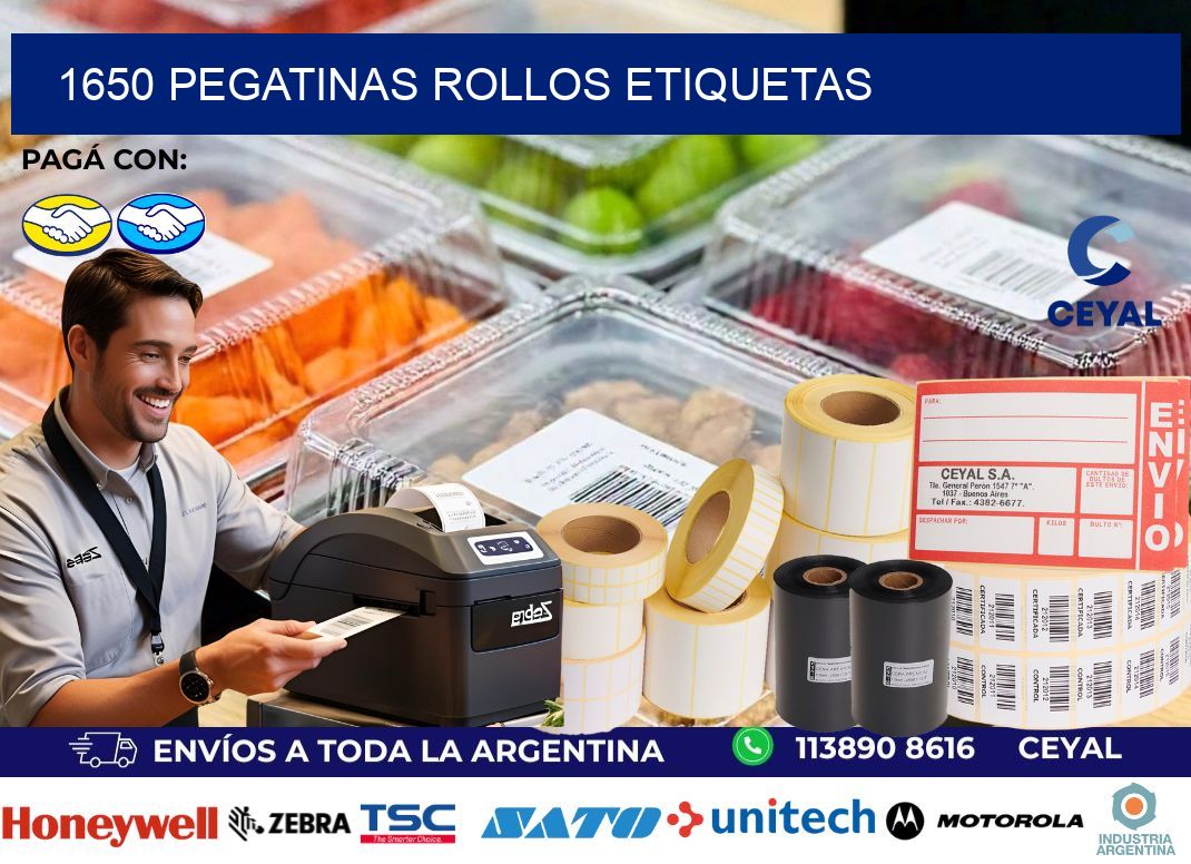 1650 Pegatinas rollos etiquetas