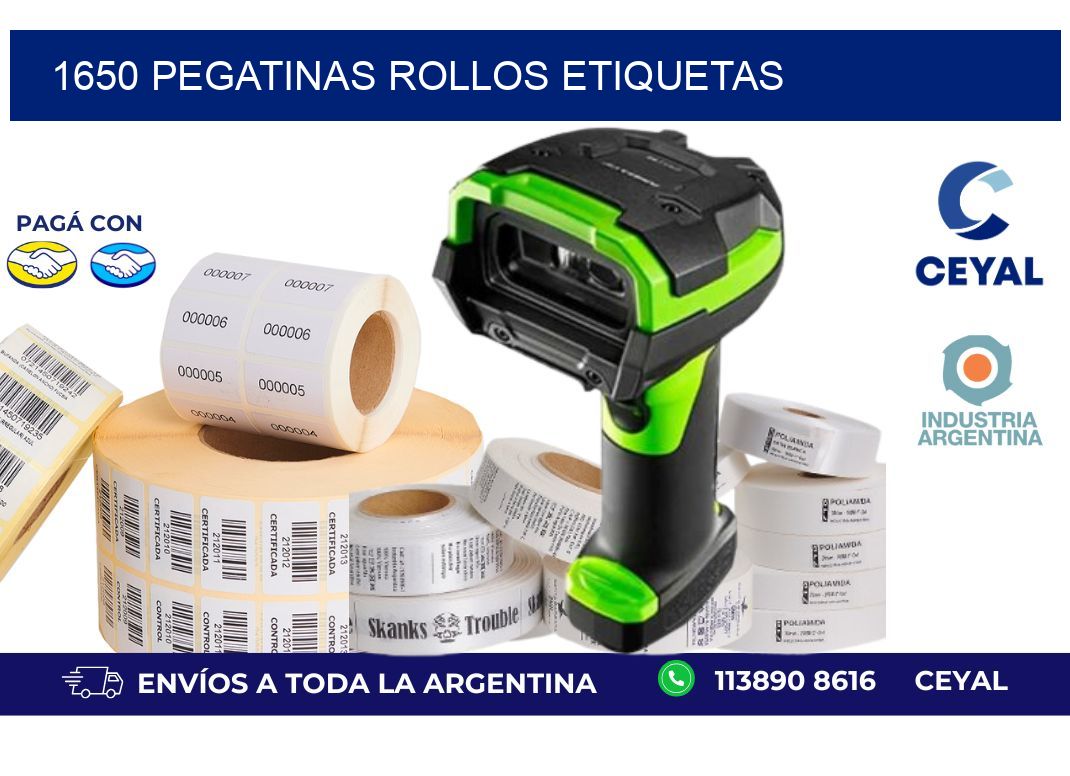 1650 Pegatinas rollos etiquetas