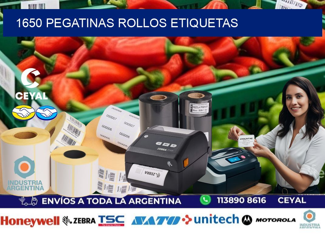 1650 Pegatinas rollos etiquetas