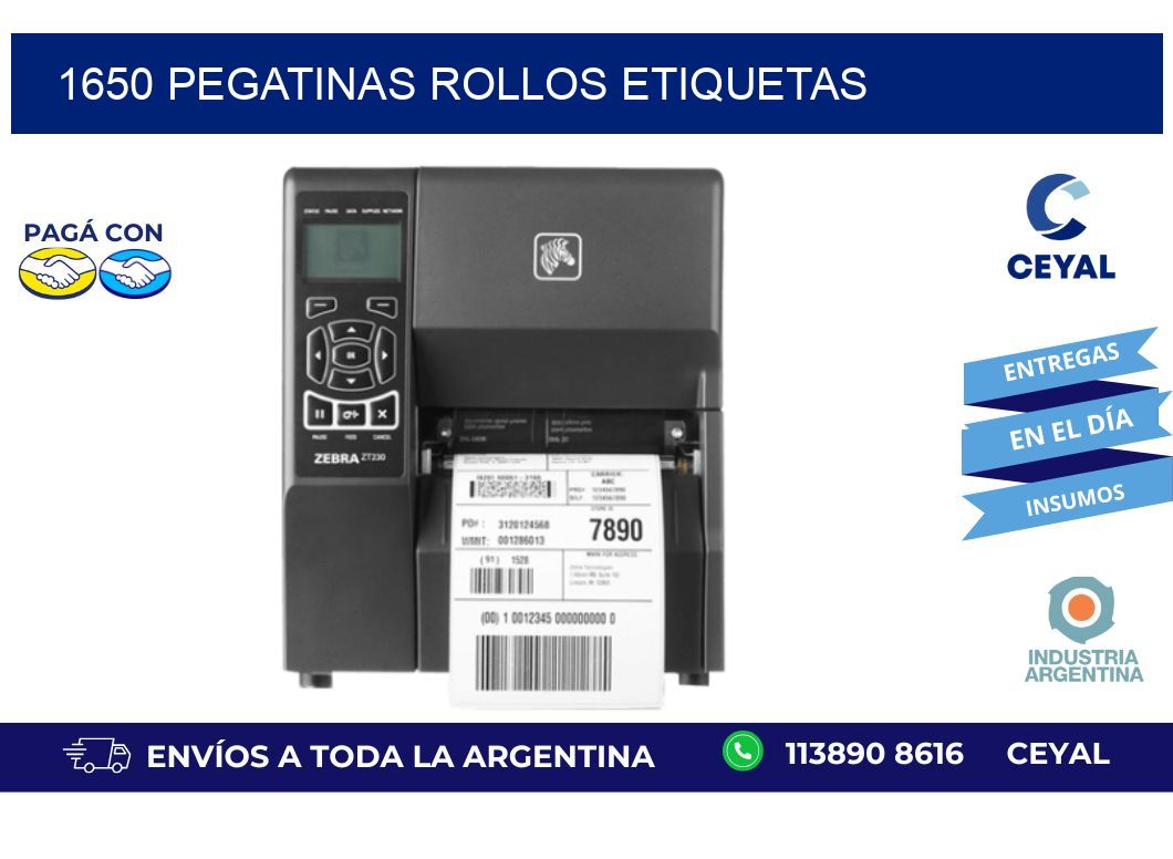 1650 Pegatinas rollos etiquetas