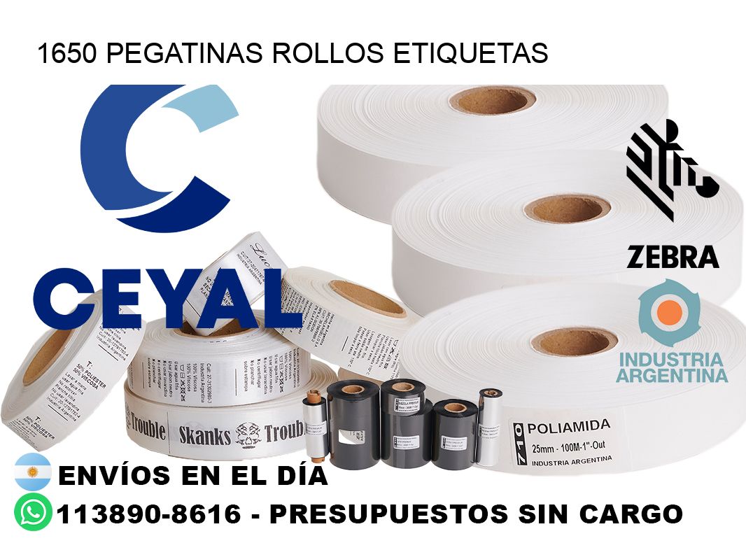 1650 Pegatinas rollos etiquetas
