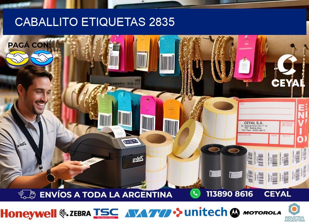 Caballito etiquetas 2835