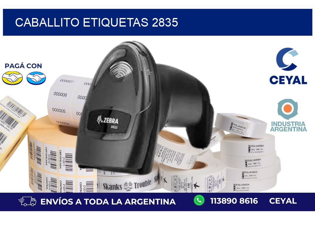 Caballito etiquetas 2835