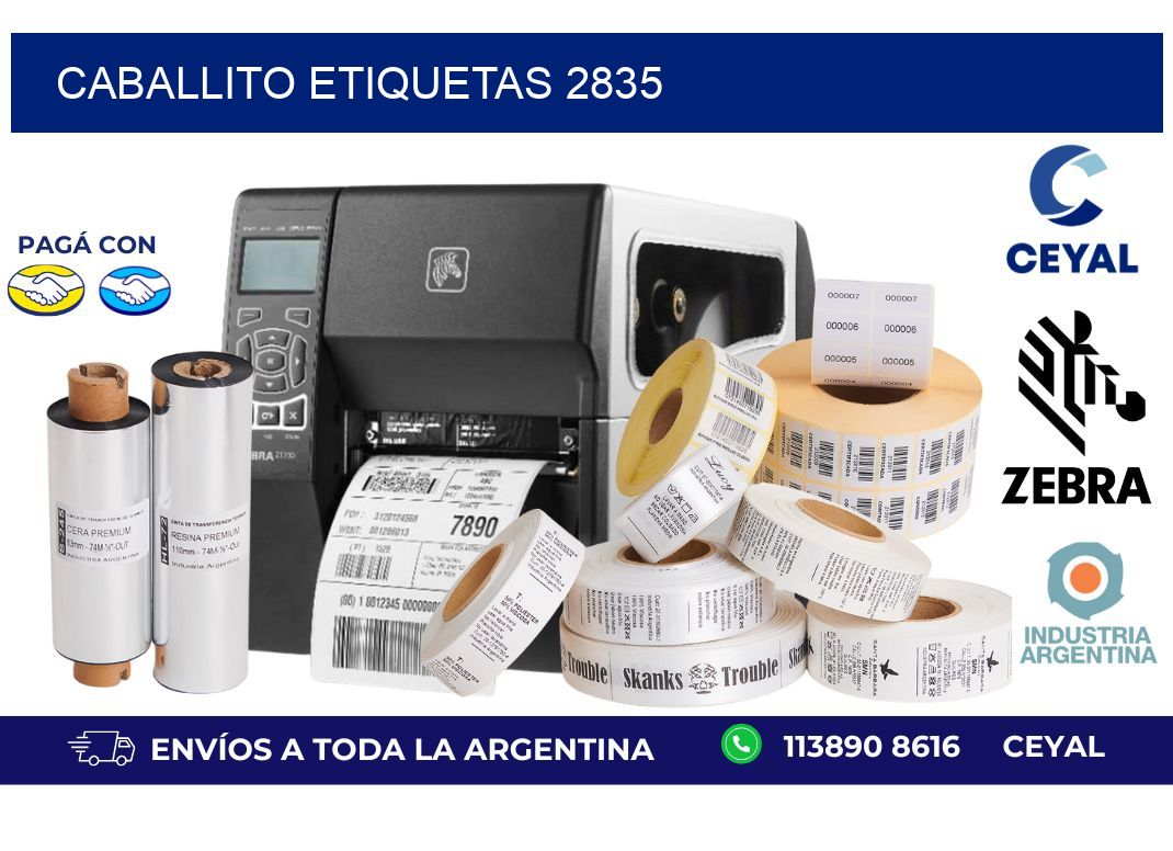 Caballito etiquetas 2835