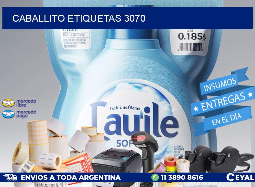 Caballito etiquetas 3070