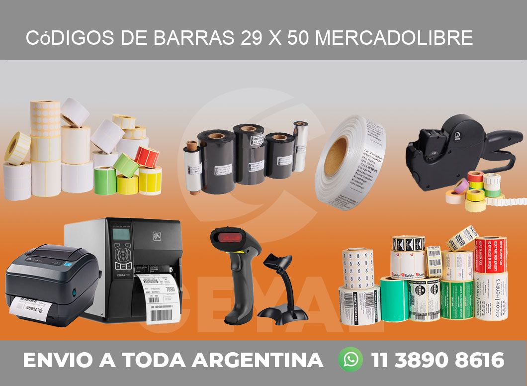 Códigos de Barras 29 x 50 MERCADOLIBRE