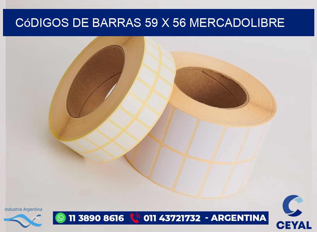 Códigos de Barras 59 x 56 MERCADOLIBRE