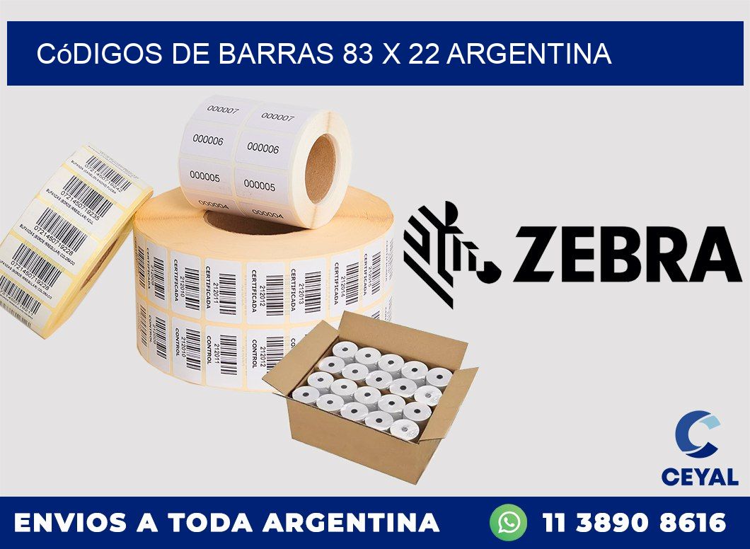 Códigos de Barras 83 x 22 argentina