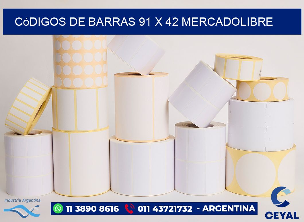Códigos de Barras 91 x 42 MERCADOLIBRE