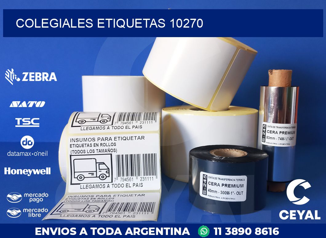 Colegiales etiquetas 10270