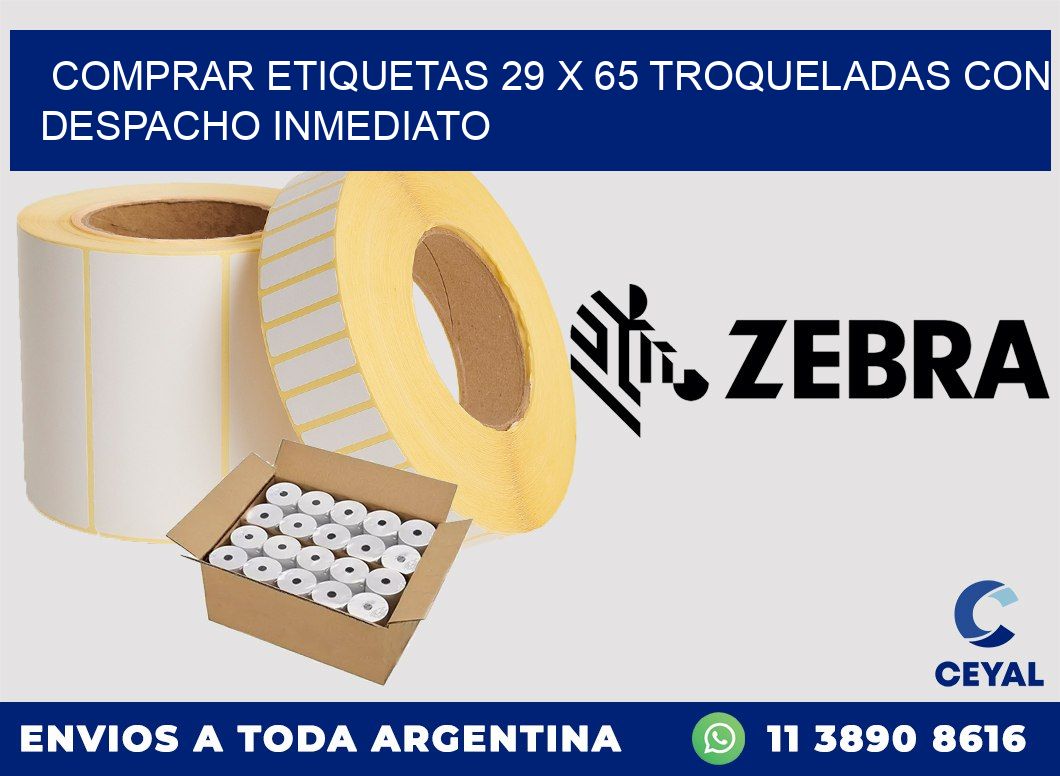 Comprar etiquetas 29 x 65 troqueladas con despacho inmediato