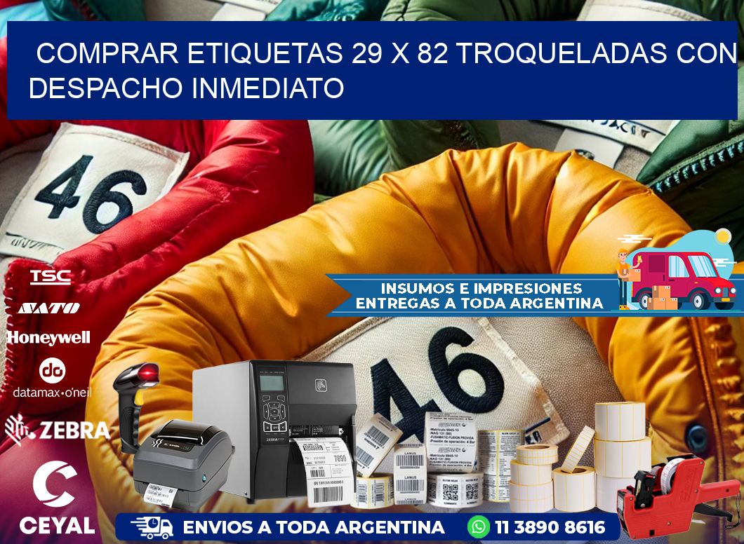 Comprar etiquetas 29 x 82 troqueladas con despacho inmediato