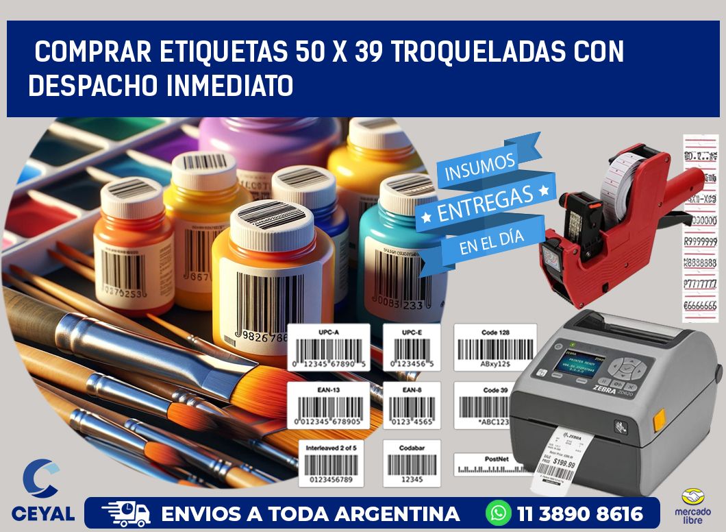 Comprar etiquetas 50 x 39 troqueladas con despacho inmediato